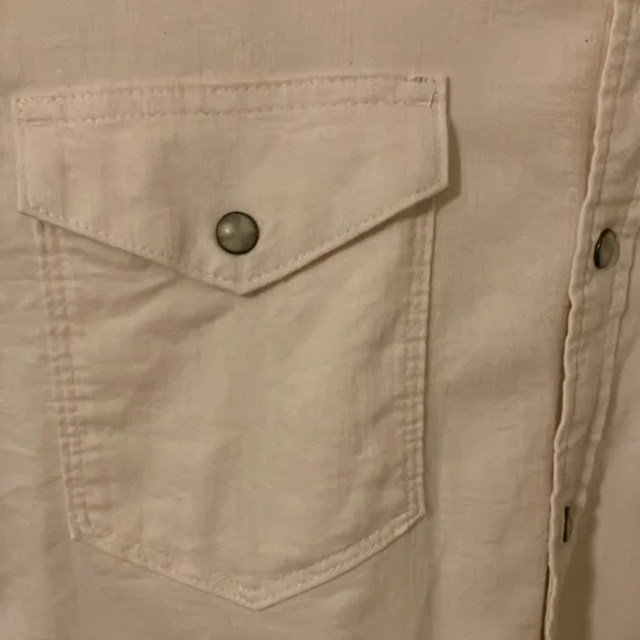 Wrangler White Casual Button Down Shirt - Picture 6 of 6